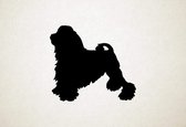 Lowchen - Silhouette hond - XS - 24x27cm - Zwart - wanddecoratie