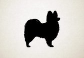 Papillon - Silhouette hond - L - 76x75cm - Zwart - wanddecoratie