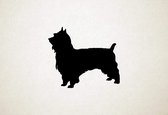 Australische Terrier - Silhouette hond - M - 60x70cm - Zwart - wanddecoratie