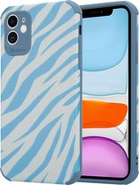 ShieldCase Blue Zebra geschikt voor Apple iPhone 11 case