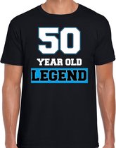 50 legend verjaardag t-shirt zwart - heren - vijftig jaar cadeau shirt / abraham 2XL