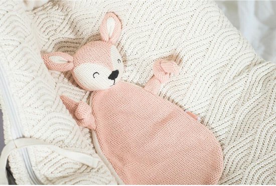 Jollein - Knuffeldoekje Deer (Pale Pink) - Speenknuffel, Speendoekje Baby, Speendoek - Katoen van Jollein — afbeelding 3