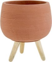 Cosy&Trendy Cachepot On Foot Terracotta - Ø 15,5 x h 18,5 cm