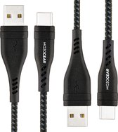 MOJOGEAR USB-C Male naar USB 2.0 A Male kabel - 1.5 meter - Zwart
