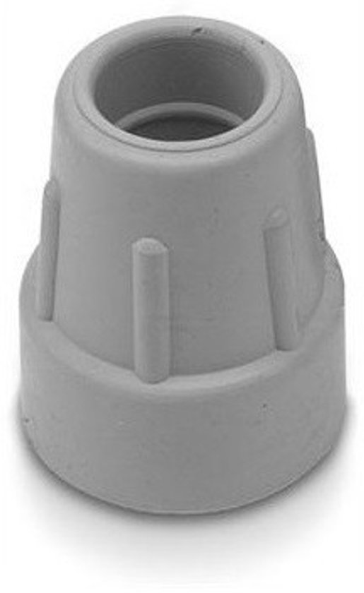 Grijze dop voor wandelstok of kruk, 19 mm