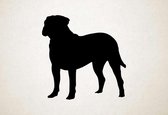 Silhouette hond - Bull Mastiff - S - 46x45cm - Zwart - wanddecoratie