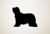 Silhouette hond - Bearded Collie - S - 45x56cm - Zwart - wanddecoratie