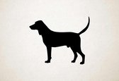 Silhouette hond - Artois Hound - Artois Hound - S - 45x56cm - Zwart - wanddecoratie