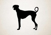Silhouette hond - Azawakh - XS - 24x24cm - Zwart - wanddecoratie