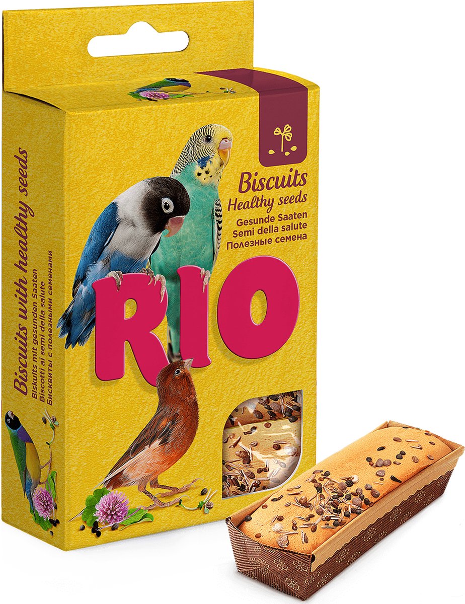 RIO Biscuits met gezonde zaden voor alle soorten vogels 5x7 gram
