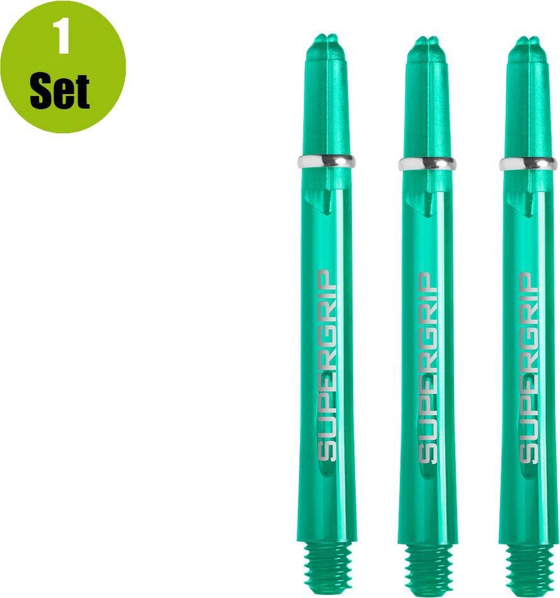 Harrows Supergrip Dart Shafts - Jade - Medium - (1 Set)