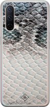 OnePlus Nord CE 5G hoesje siliconen - Oh my snake | OnePlus Nord CE case | blauw | TPU backcover transparant