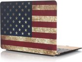 Macbook 12 inch case van By Qubix - VS Flag - Macbook hoes Alleen geschikt voor Macbook 12 inch (model nummer: A1534, zie onderzijde laptop) - Eenvoudig te bevestigen macbook cover!
