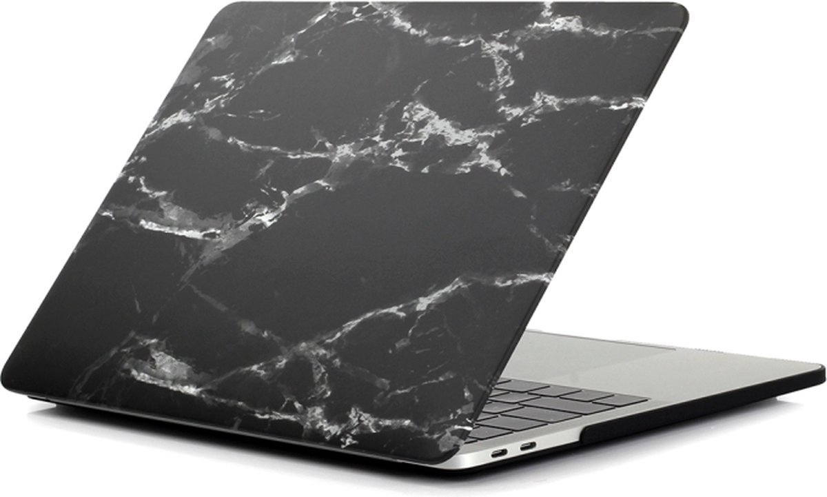 By Qubix MacBook Pro 15 Inch Touchbar (A1707 / A1990) Case - Marble zwart MacBook case Laptop cover Macbook cover hoes hardcase