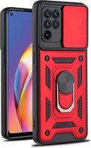 Voor OPPO A94 Sliding Camera Cover Design TPU + pc-beschermhoes (rood)