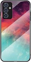 Voor Samsung Galaxy A82 Sterrenhemel Geschilderd Gehard Glas TPU Schokbestendig Beschermhoes (Kleur Sterrenhemel)