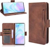 Voor ZTE Axon 30 Ultra 5G Huid Voelen Kalf Patroon Horizontale Flip Lederen Case met Houder & Kaartsleuven & Fotolijst (Bruin)