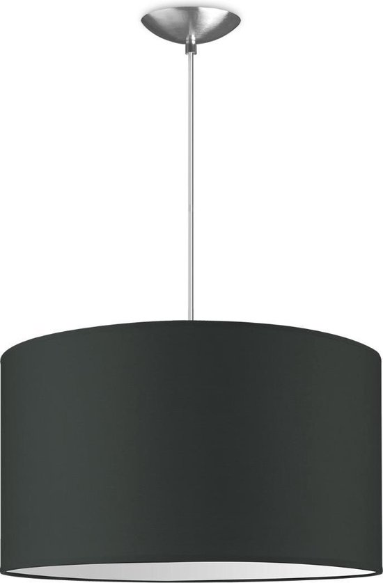Home Sweet Home hanglamp Bling - verlichtingspendel Basic inclusief lampenkap - lampenkap Ø 40 cm - pendel lengte 100 cm - geschikt voor E27 LED lamp - antraciet