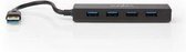 Nedis USB-Hub | 4-Poorts | USB 3.2 Gen1 | Netvoeding / USB Gevoed | 4x USB