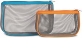 reisorganizers 14,5 en 18,5 cm PVC/mesh 2 stuks