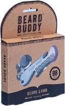 sleutelhanger Beard Buddy heren 9 cm staal zilver