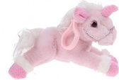 sleutelhanger eenhoorn clip-on roze 18 cm