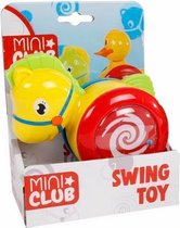 babyspeelgoed rollende eend 13 cm geel/rood