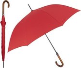 paraplu automatisch 65 x 103 cm polyester/hout rood