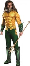 kostuum Aquaman Deluxe heren polyester goud/groen mt XL