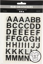 rub-on stickers letters en cijfers 12 x 15,5 cm