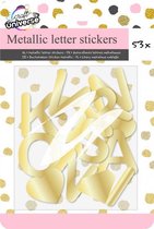 stickers Metallic letter folie goud 53 stuks