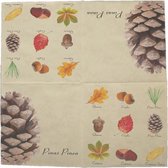 servetten Bomen 33 cm papier beige 3-laags