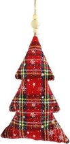 kersthanger Aaron boom 27 cm textiel rood