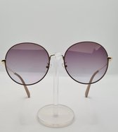 ALAND OPTIEK Ronde zonnebril  - Zonnebril heren en dames - UV400 - bril met koffie/bruine montuur/cascadekleuring bruine glas - Keluona 8106 C5 lunettes de soleil