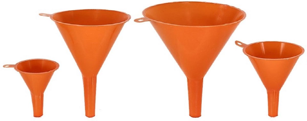 Trechter set - Plastic - Oranje - 4-delig