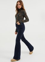WE Fashion Dames high rise flared jeans