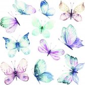 muursticker Watercolour Butterflies vinyl 20-delig