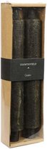 kaarsen Vela 25 x 4 cm wax zwart 2 stuks