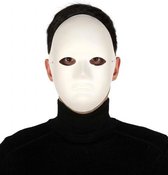 verkleedmasker Halloween latex wit one-size