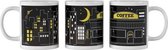 mok Coffeeshop Magic 355 ml keramiek wit