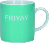 espressokop Friyay 80 ml porselein blauw
