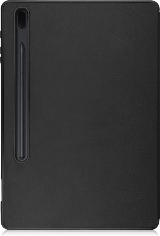 Samsung Galaxy Tab S7 FE cas 12.4 pouces boîtier Zwart - Samsung Galaxy Tab S7 FE Couverture Hardcover Bookcase cas prédécoupées S Pen - Zwart
