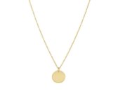 YO&NO - Ketting - Goud - Anker -  Rondje - 0,9 mm - 41 - 43 - 45 cm - Sieraden vrouw - 1,77gr - 585 Goud