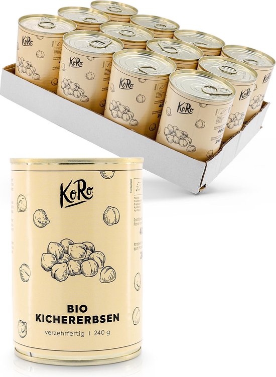 KoRo | Pois chiches bio prêts-à-manger 12 x 240 g