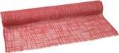 Linnen Stof op Rol - Decoratiestof - Glans Bordeaux - 200x40cm
