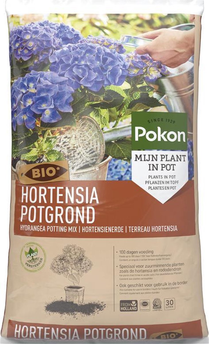 Pokon Hortensia Potgrond - 30L - Biologische potgrond - 100 dagen voeding
