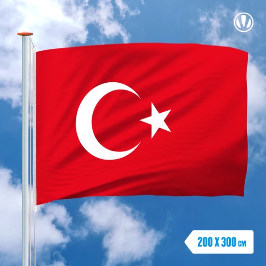 Turquie Drapeau 2,4 X 1,5 M Grand – 100% Polyester – Oeillets
