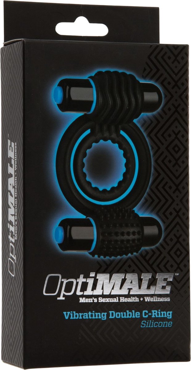 OptiMALE - Vibrerende Double Cockring - Zwart