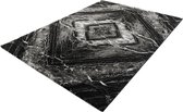 Vloerkleed Craft deluxe - zwart grijs marmer patroon-160 x 230 cm