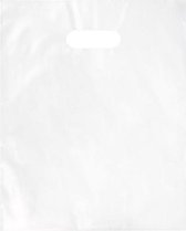 Draagtassen Frosted 55 Micron. 30.5x38.1cm (100 Stuks)